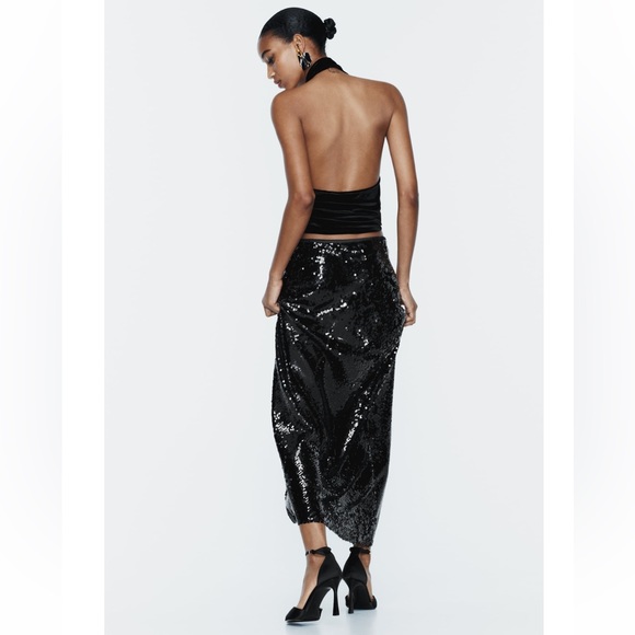 Zara sequin midi skirt - Picture 3 of 7